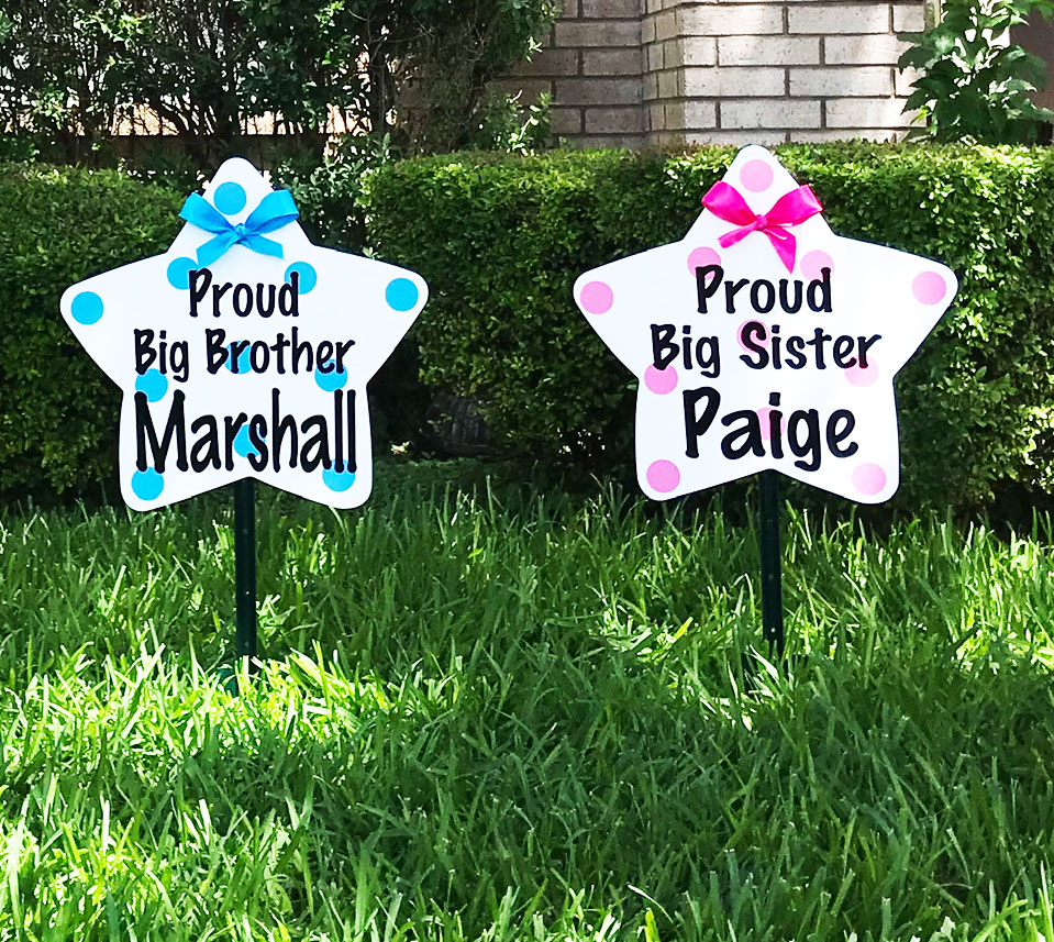 Sibling Signs - Dogwood Storks - Stork Sign Rental, Knoxville, TN and surrounding areas